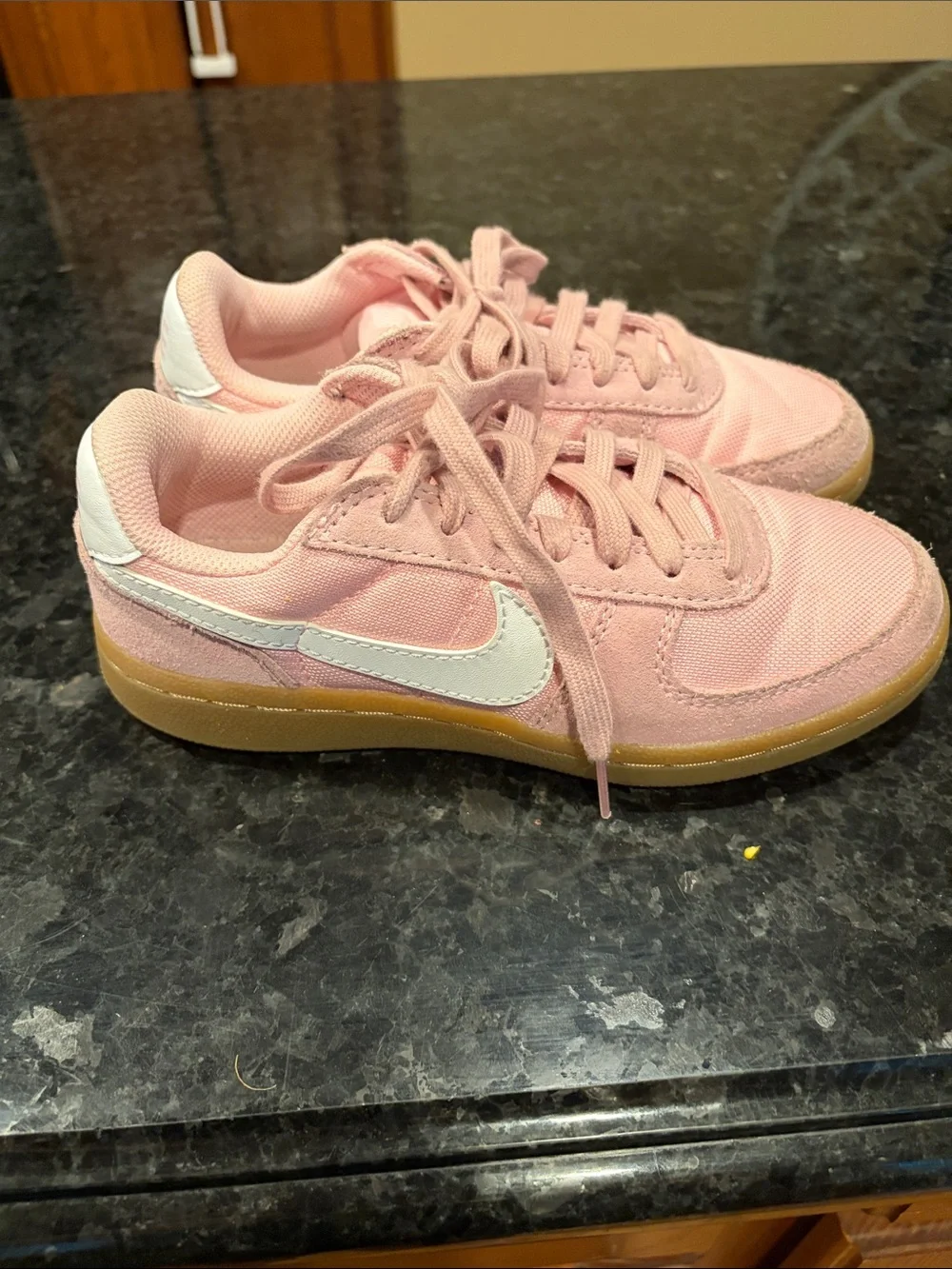 Pink Kids Casual Sneakers with White Swoosh